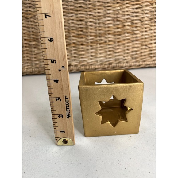 Living Home by Zrike GLO-LIGHT Ceramic Goldtone Candle Holder Home‎ Decor - Picture 3 of 4